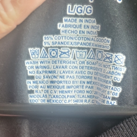 Champion womens cropped long sleeve black T-shirt size L 3 for $12 - Picture 3 of 3